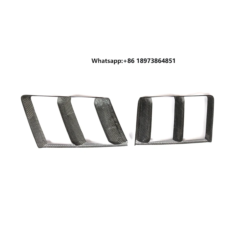

Dry Carbon Fiber R8 2 Gen Front Bumper Lower Fog Grille Vents Cover for R8 V10 Plus Coupe 2-Door 2016-2020
