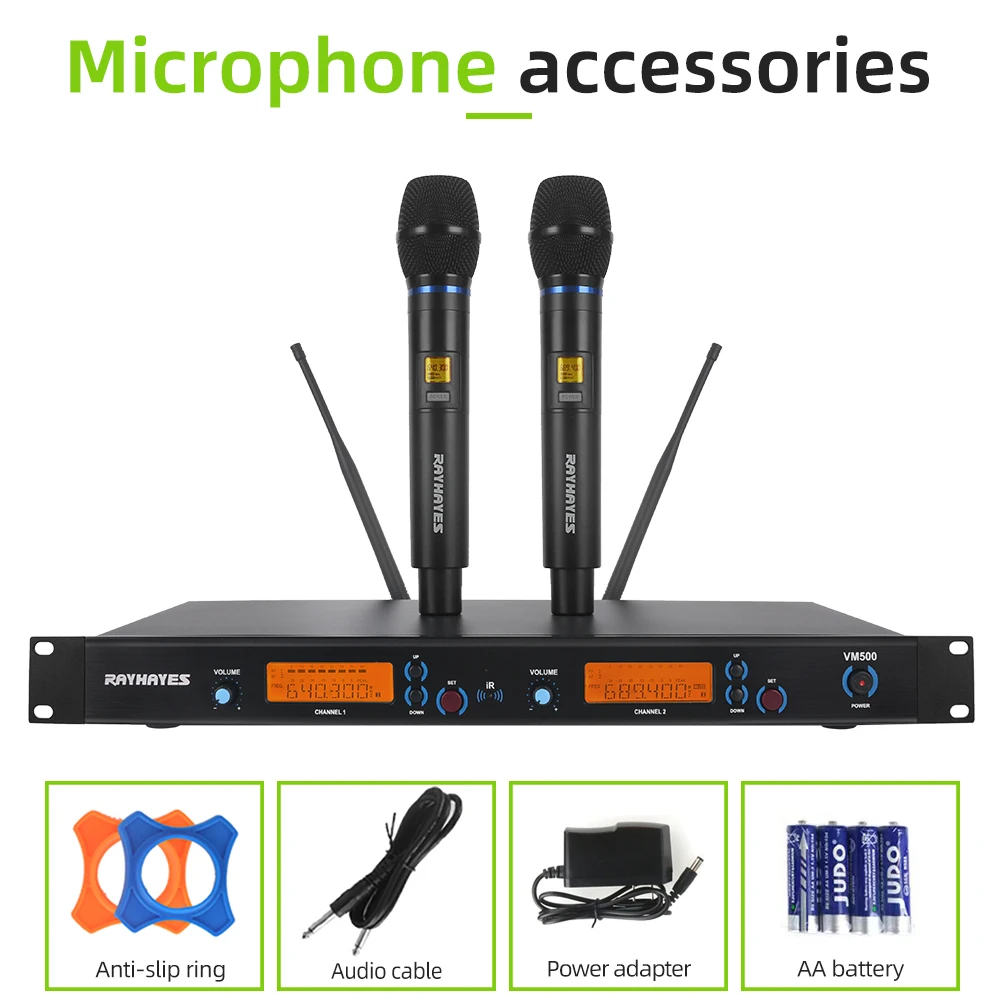 ميكروفون لاسلكي احترافي بقناتين UHF لعام 2025 لمكبر صوت الفيديو عالي الدقة وميكروفون عالمي أصلي/مايك بانغ فيديوك #5
