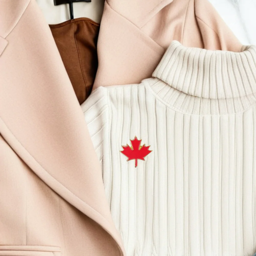

36Pcs Maple Leaf Brooch Pin Canadian Flag Lapel Badge Enamel Metal Craft for Jackets Suits Scarves Women Men Fashion Accessories