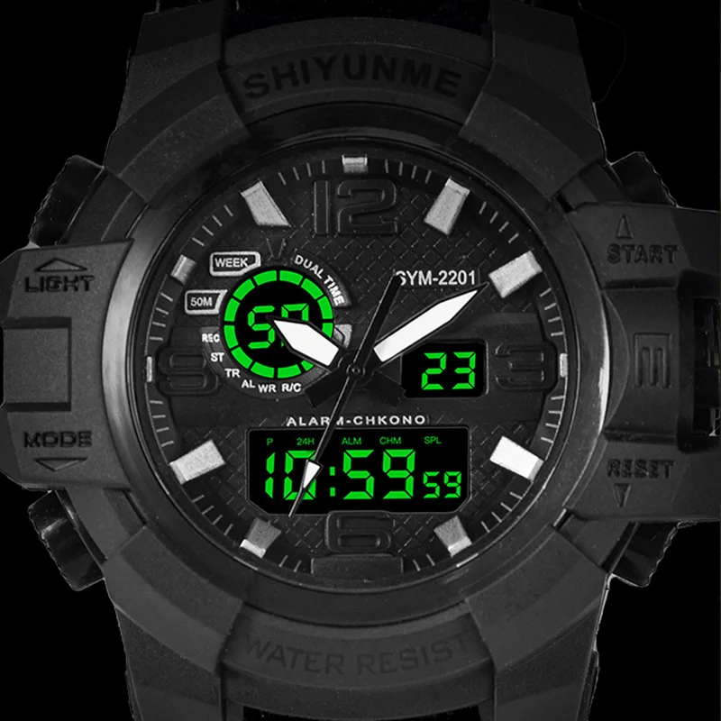 SHIYUNME G Style Military Sport Watches Men\'s Waterproof LED Digital Watch Outdoor Camping Compass Thermometer Quartz Wristwatch