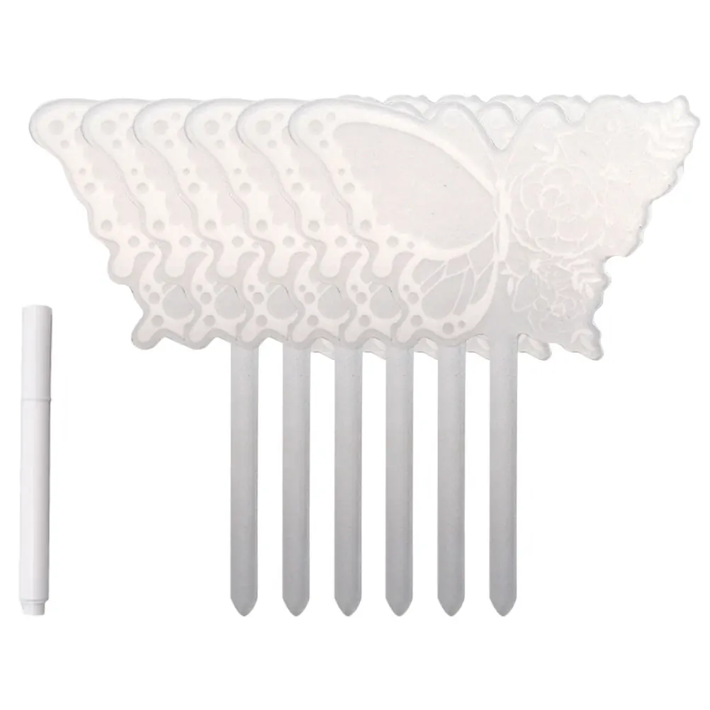 

6 Pcs Reusable Acrylic Plant Labels Durable Waterproof Garden Markers for Flower Pots Greenhouses Rockery Nursery Gardens