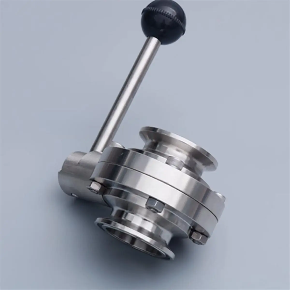 304 Stainless Steel Quick Clamp Butterfly Valve - Food Grade Sanitary Hygienic Manual Fast Connect for Brewing & Dairy