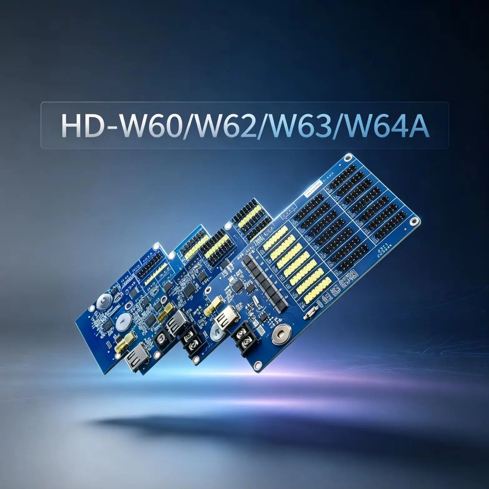LED Display WiFi USB Controller HD-W60 W62 W63 W64A HUB12 HUB08 Async Control Card Support Temp Humidity Brightness Sensor