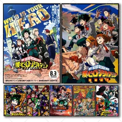 1PC My Hero Academia Poster Self-adhesive Art Waterproof Paper Sticker Coffee House Bar Room Wall Decor
