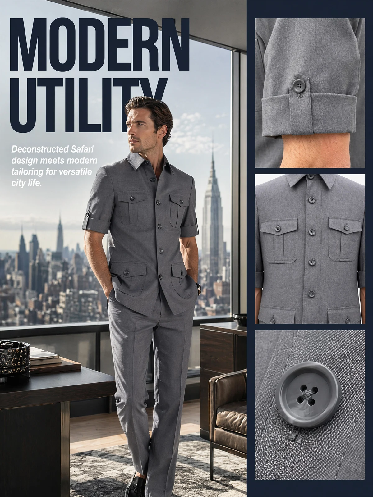 Dark grey Summer thin version  - Mens Fashion Dark Grey Pants ulasan dan harga