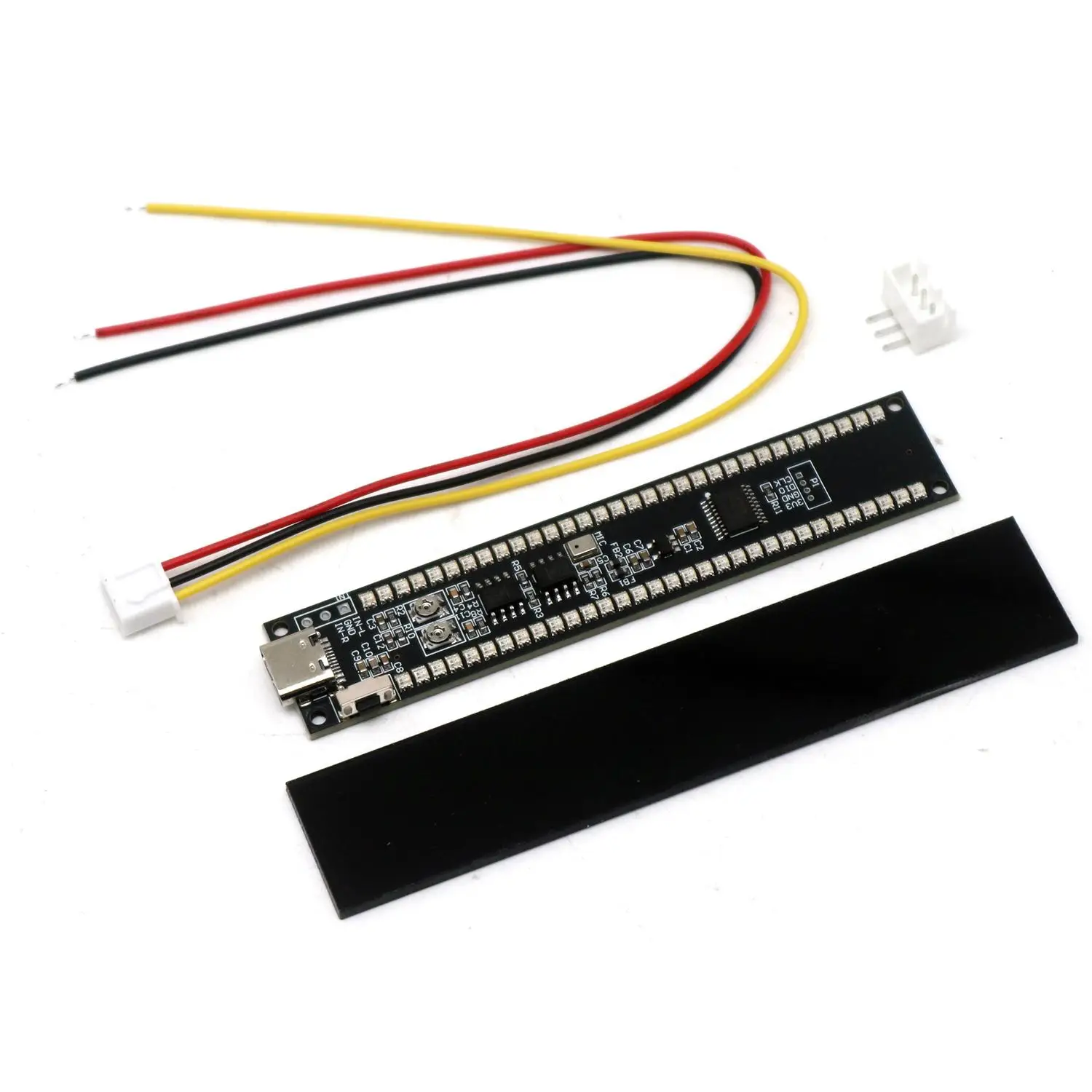 Tipo-c 32 led indicador de nível áudio música espectro lâmpada ajustável cor cheia rgb música ritmo luz multimodo iluminação ambiente