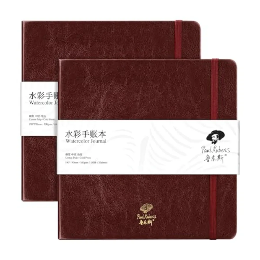 

Square Watercolor Journal Pack 40 Sheets 00% Cotton Acid-Free Cold Press Watercolor Sketchbook 7.48 * 7.48 ch 40lb/300gsm for W