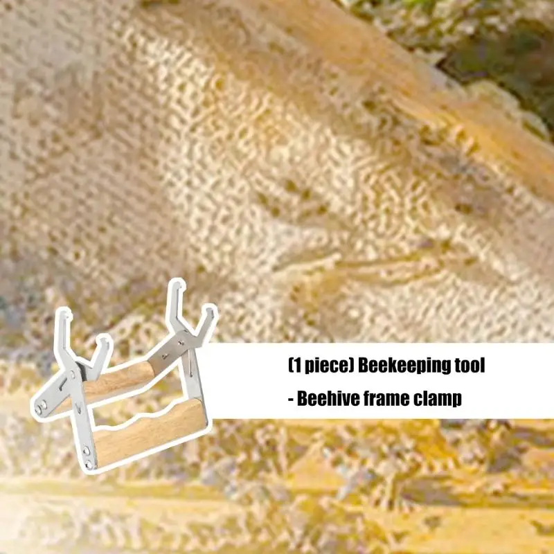 Держатель ручки рамки пчеловодства с эргономичной деревянной ручкой для осмотра ульев C5AD