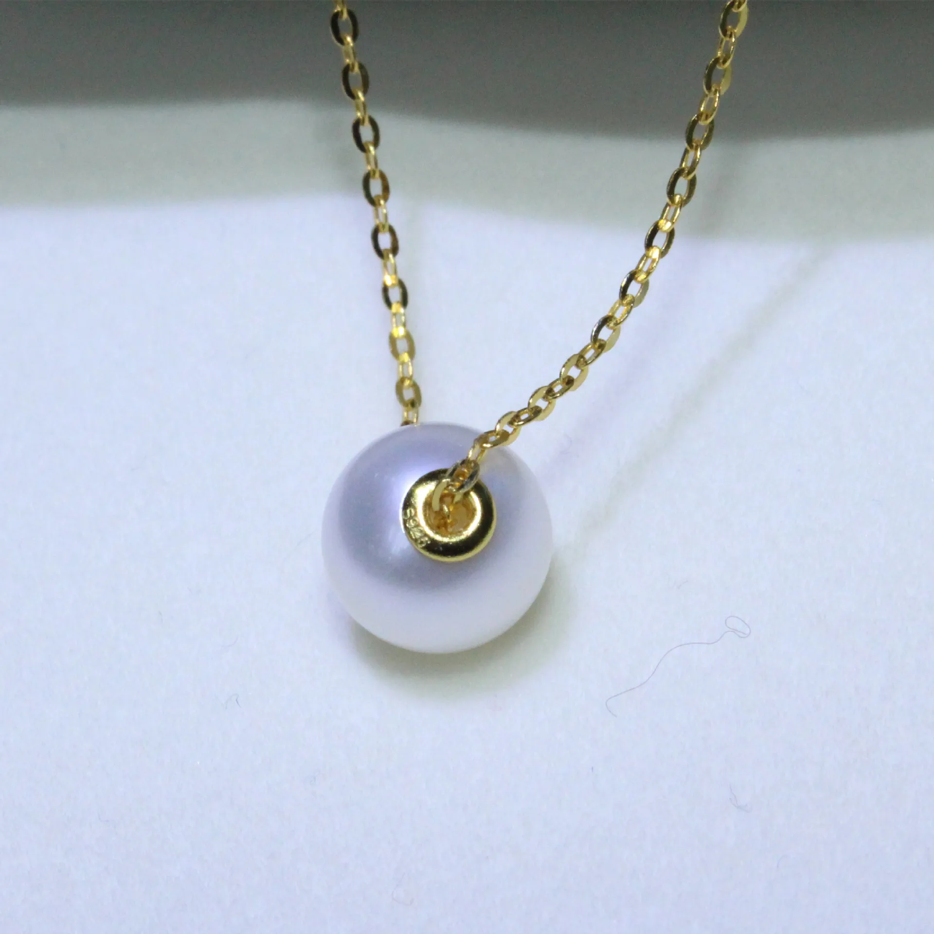 9-10mm 10-11mm Natural Australian akoya Round White real Pearl Pendant Necklace 18inch Fine Jewelry