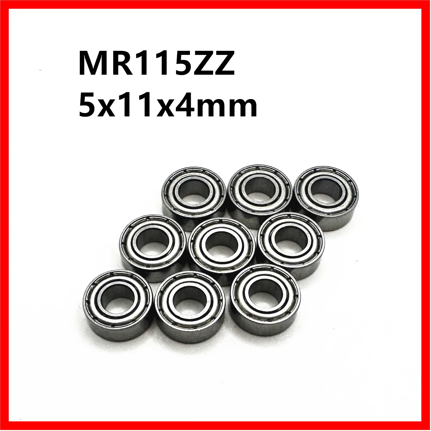 50Pcs MR115ZZ 5x11x4mm Deep Groove Ball Bearing Miniature Bearing High Quality MR115Z MR115