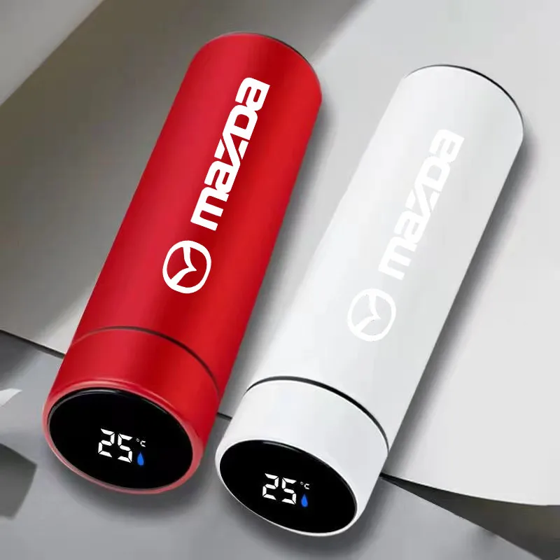 Termos samochodowy 500 ml ze stali nierdzewnej 304, kubek termiczny do Mazda 3 6 CX5 2 CX3 CX9 MX5 RX8 Axela Demio Atenza MS GJI GH BK