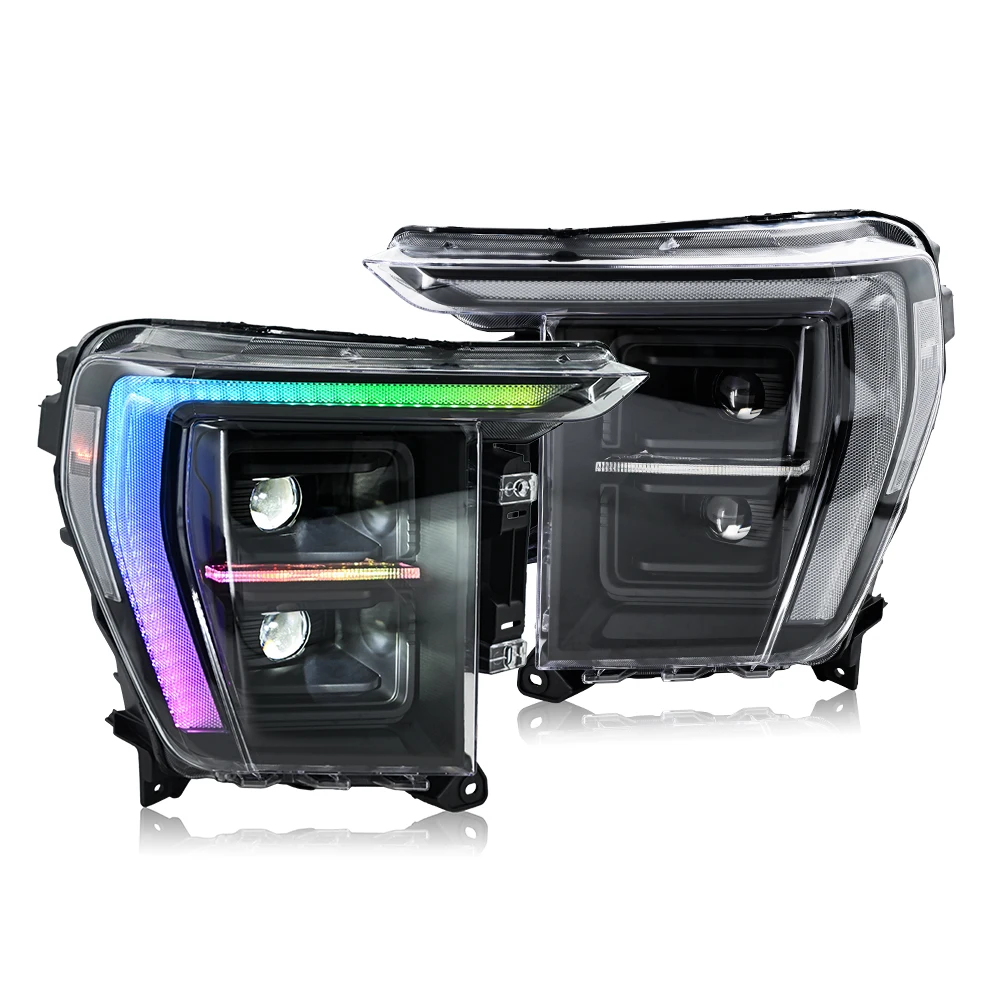 

F150-A500-A-RGB Car Headlights for Ford F150 2021-2023 LED Car Headlights Modified RGB Mode Headlights Assembly