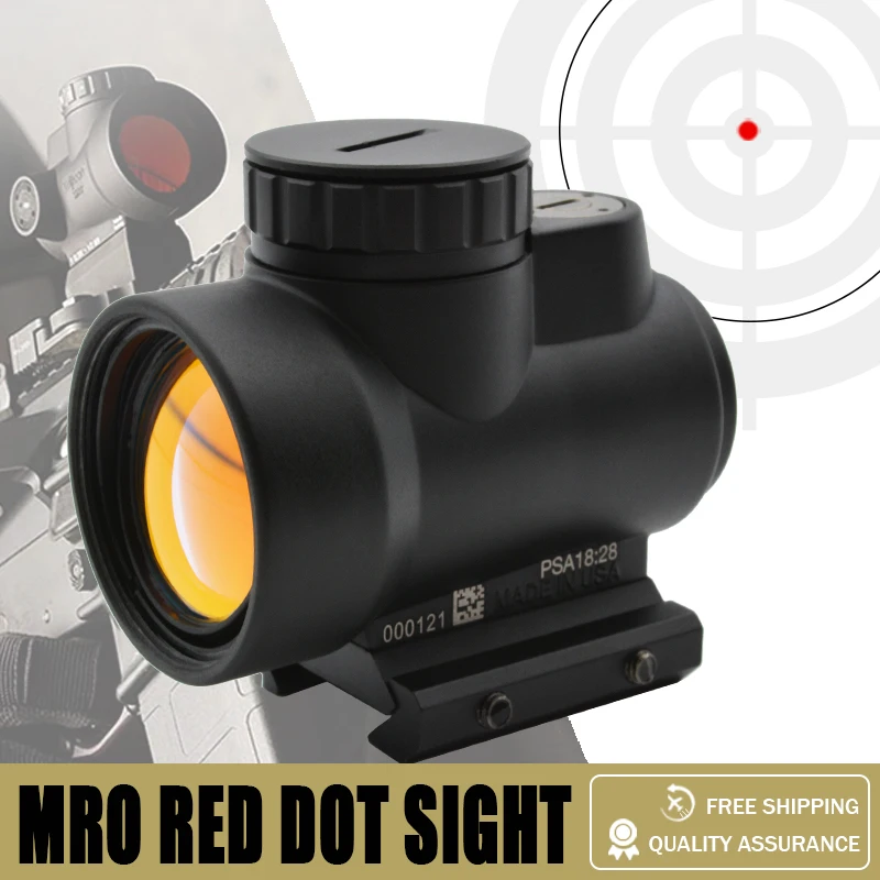 

Тактический высококачественный рефлекторный прицел MRO Red Dot с Killflash для охоты и страйкбольной винтовки с полной оригинальной маркировкой