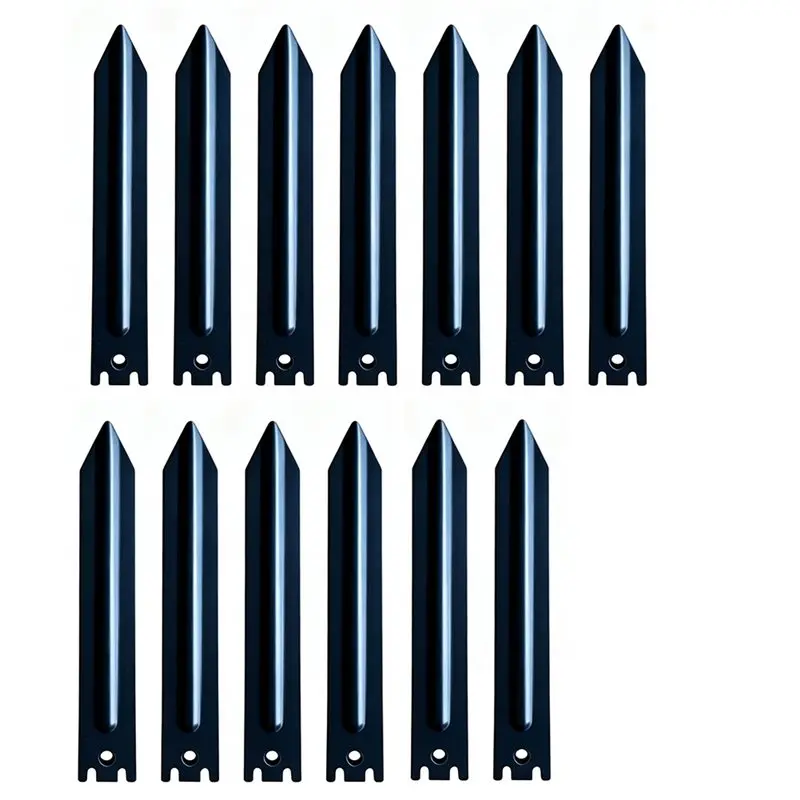 ABKP-13Pcs 10Inch Metal Landscape Edging Stakes For Garden, Lawn, And Trellis Support Corrugated Garden Landscape Edging
