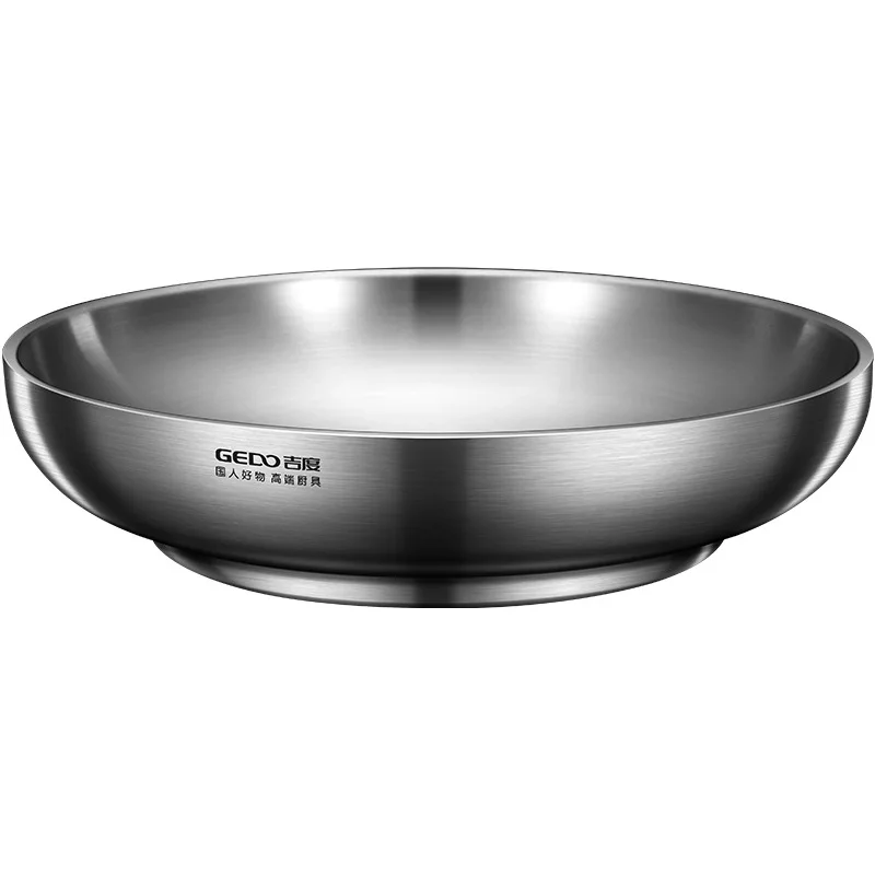 

Ultra Thick 304 Stainless Steel Banquet Plate Heat Insulation Dinner Dish