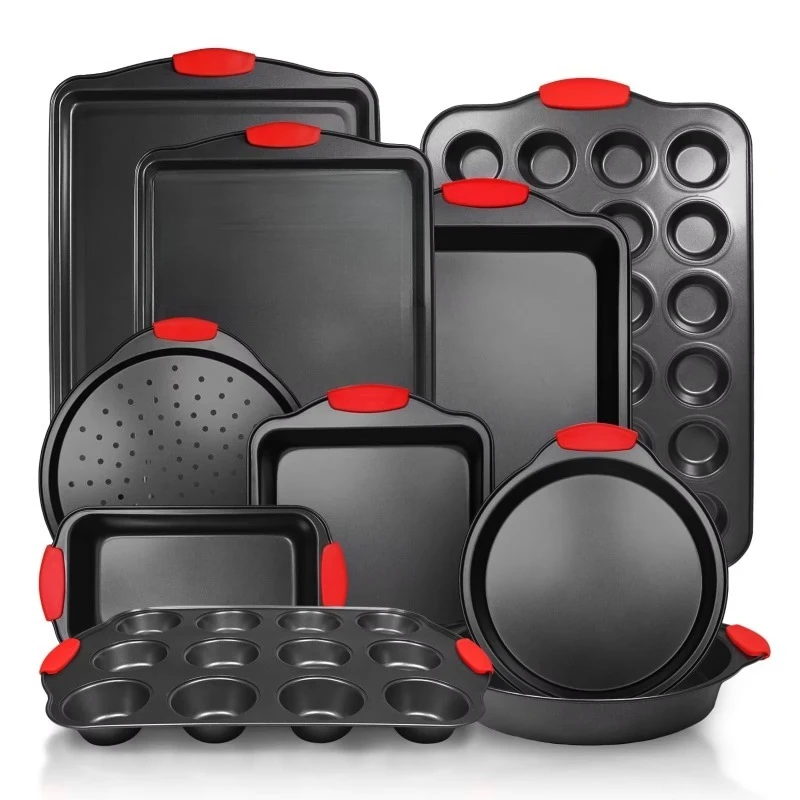 

Baking set Oven pan Non-stick carbon steel 10PCS pan set pastry tools
