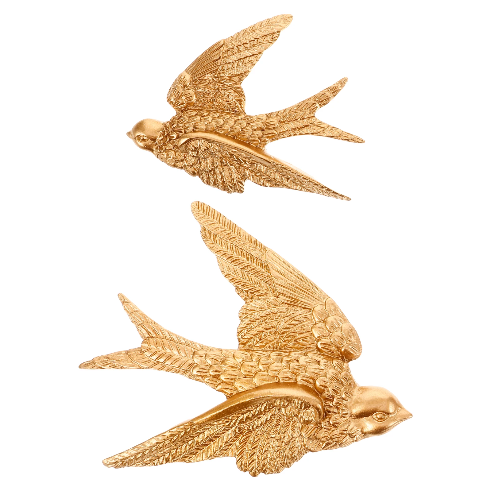 

2 Pcs Resin Swallow Wall Art Decor Hanging Home nament Garden Adornment Retro Beautiful Christmas