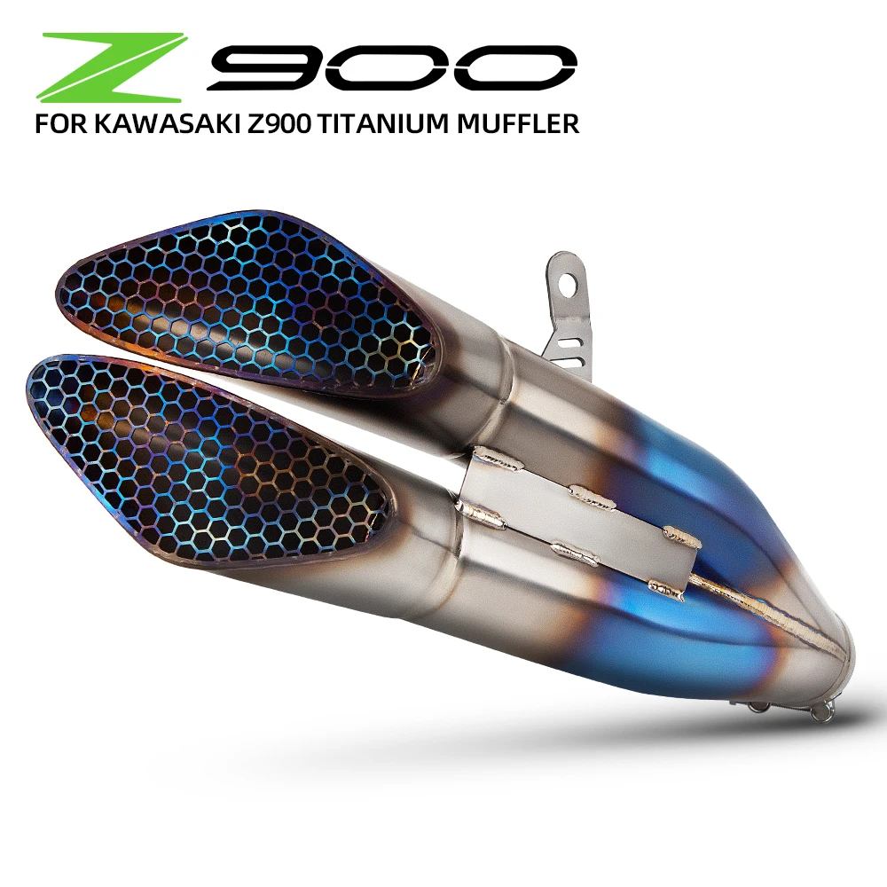 

For kawasaki Z900 GP Racer racing line Titanium Alloy honeycomb Forged Slip on motorcycle Exhaust Kit escape moto tube