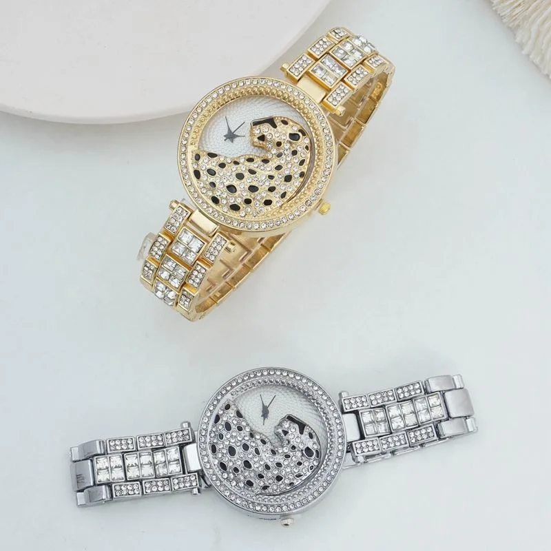 New Fashion Leopard Women Watch Luxury Rhinestone Bling Ladies Quartz Wristwatches Female Clock Relogio Feminino Drop Shipping