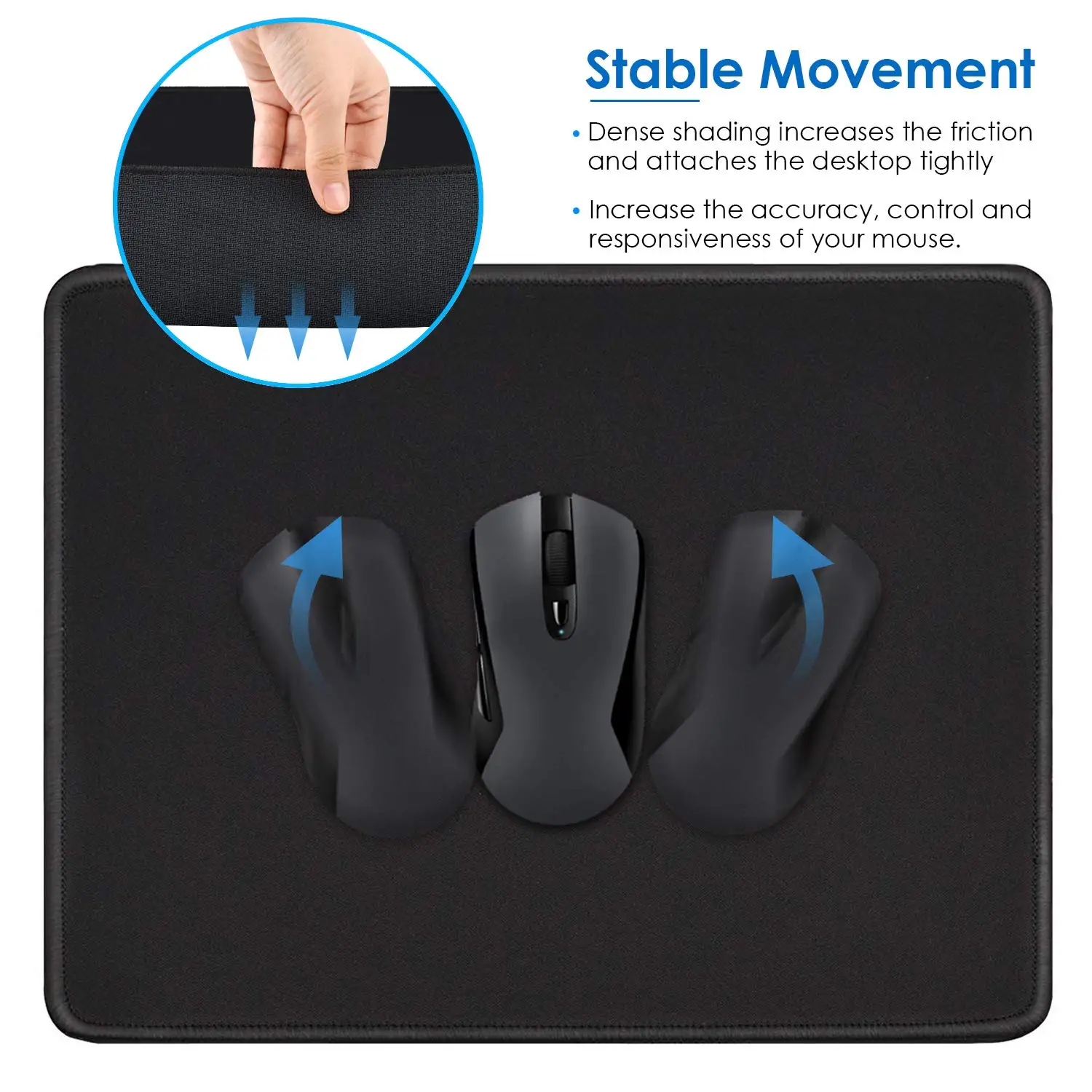 Mouse Pad Universal Mat Precise Positioning Anti-Slip Rubber Mice For Laptop Computer Tablet PC Optical Mouse Mat 3 Sizes