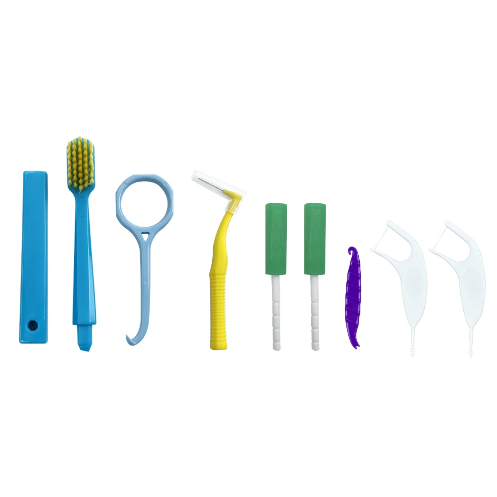 Orthodontic Care Kit Aligner Tooth Chew Chewies Storage case Oral Hygiene Invisible Remover Tools Interdental Brush Travel set