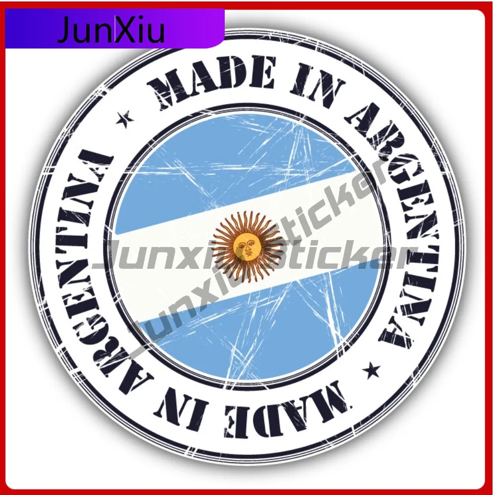 

Made In Argentina Grunge Flag Stamp Car Decal Bumper Stickers Cool Style Car Use For Door Panel Decora Vehicle Exterior Decor