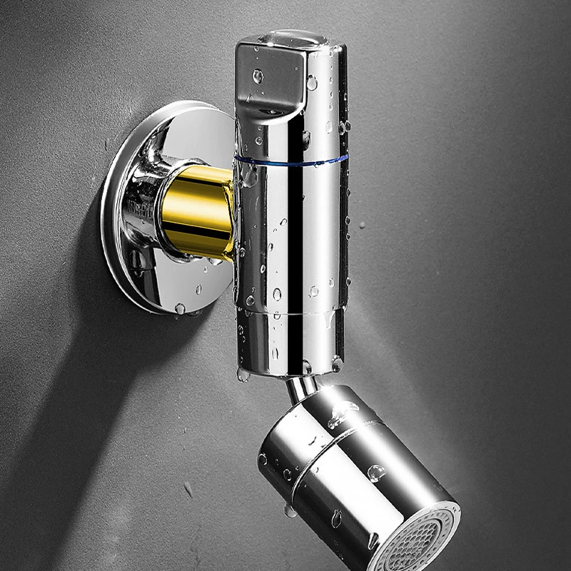 Brass Wall Mounted Single Hole 360°Rotate Bathroom Sink Faucet Balcony Water Faucet Mop Pool Tap Mini Wash Basin Bibcock