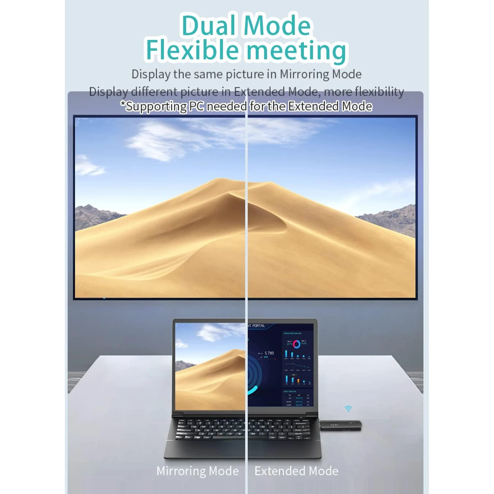 جهاز إرسال واستقبال HDMI لاسلكي 100 متر، مدخل فك تشفير 4K، مخرج 4K @ 30 هرتز، توصيل وتشغيل الكمون المنخفض للغاية للألعاب، المسرح المنزلي