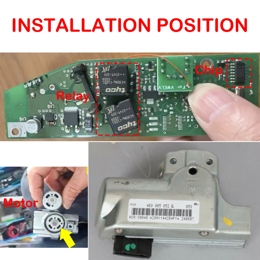 N360 ELV Steering Wheel Column Lock Actuator Motor Relay Chip J518 For Porsche Cayenne S For VW Touareg Phaeton For Audi A8 S8