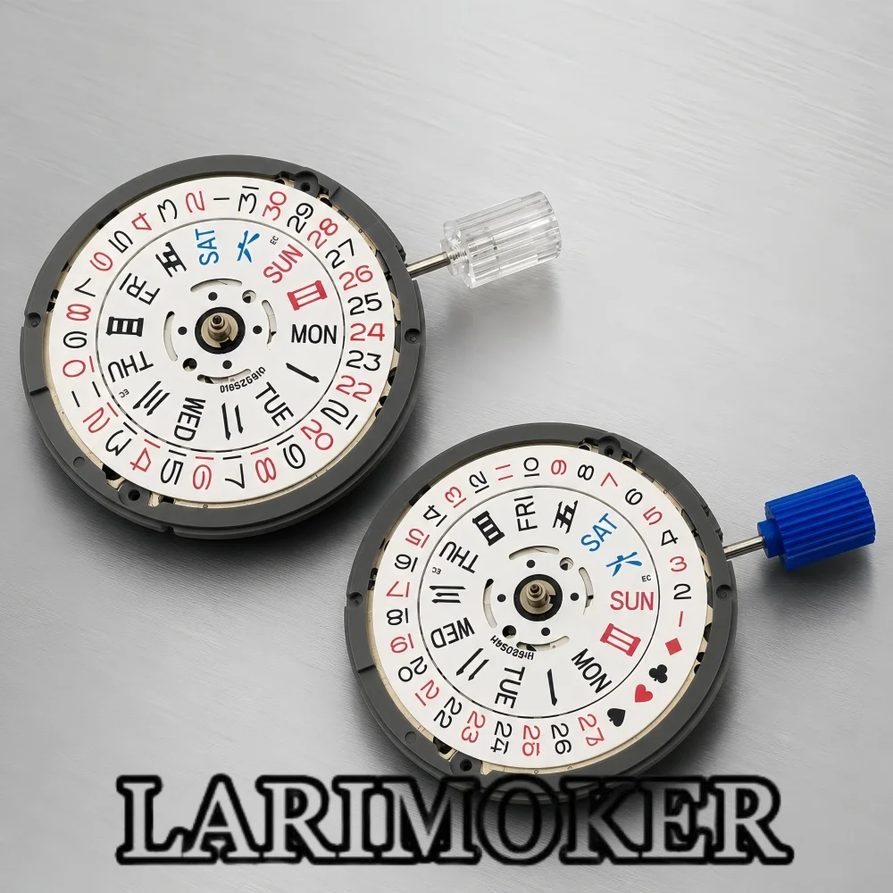 

LARIMOKER NH36 Automatic Movement 24 Jewels White Day Date 3.0/3.8 Crown Watch Repair Mod Parts