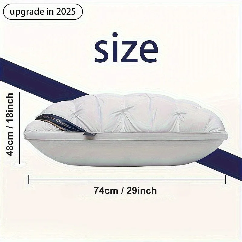1pc Meicarelife High-Density Hotel-Quality Pillow - Deep Sleep Neck Support, Non-Collapsing All-Season Soft Pillow
