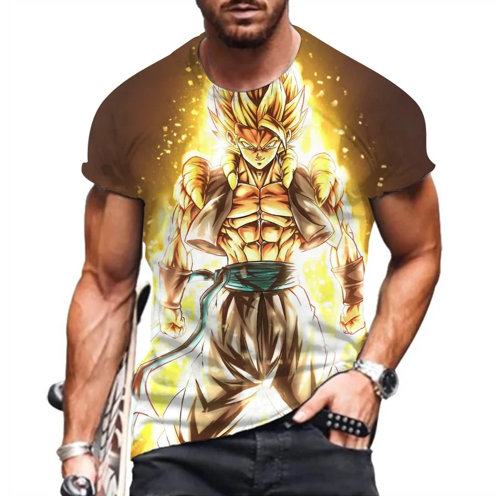 Men Clothing Men's T-shirt Streetwear Dragon Ball Z Goku Fashion Short Sleeve Shirts 2023 Hip Hop Tops New Children's T-shirts