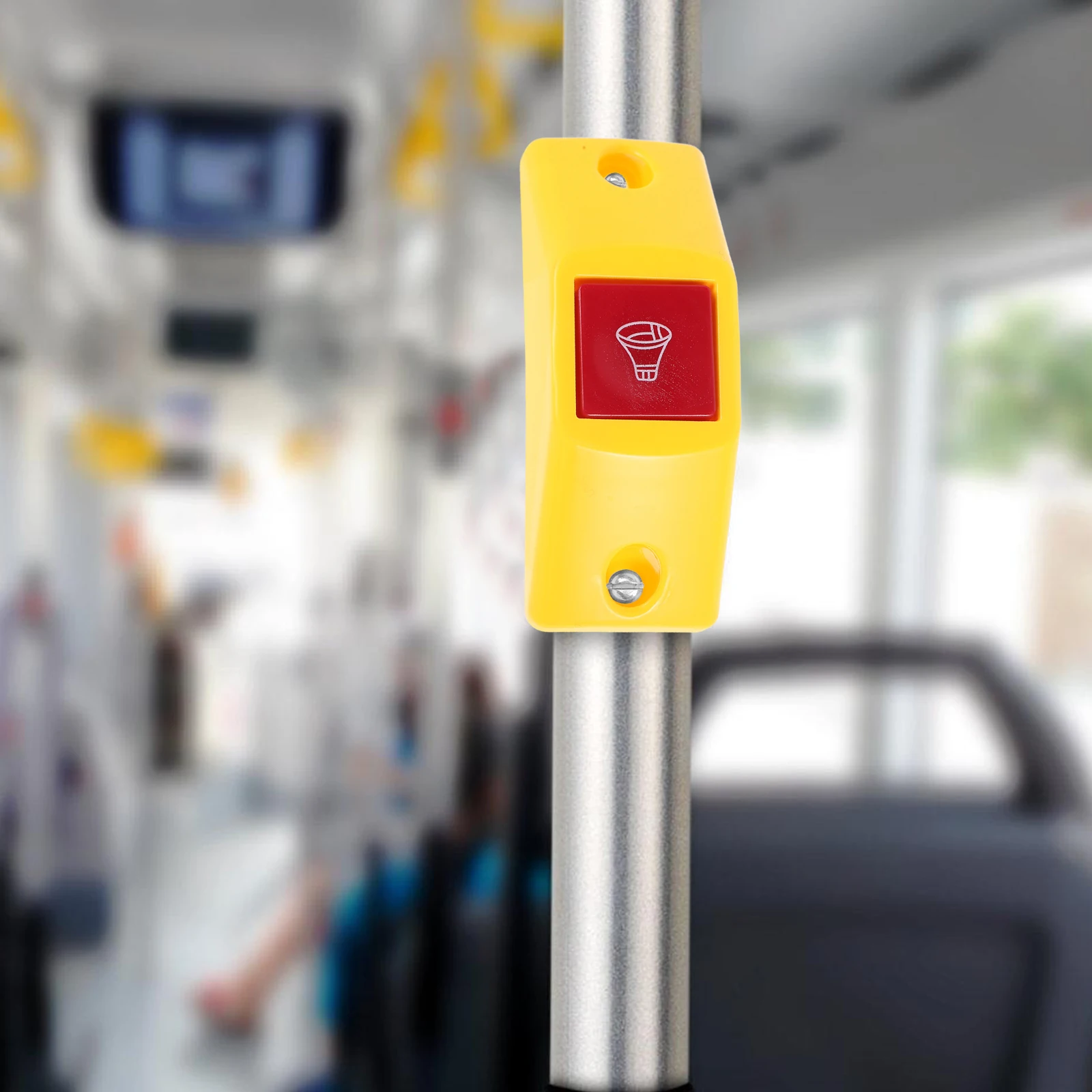 

Get Off Doorbell Bus Stop Reminder Plastic Exit Alert Button Easy Install Push Button Bus Handrail Bell Replacement Bell System