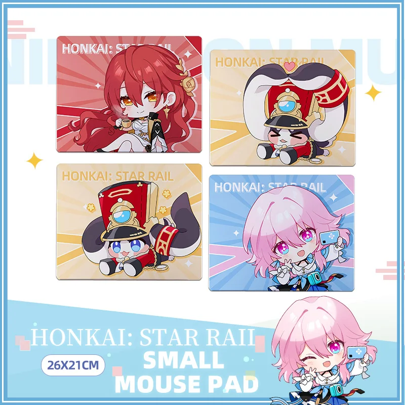 Anime Honkai: Star Rail Mousepad Cute Small Desk Mats Computer PC Keyboard Laptop Mousemat Office Accessories 21x26 CM Gift