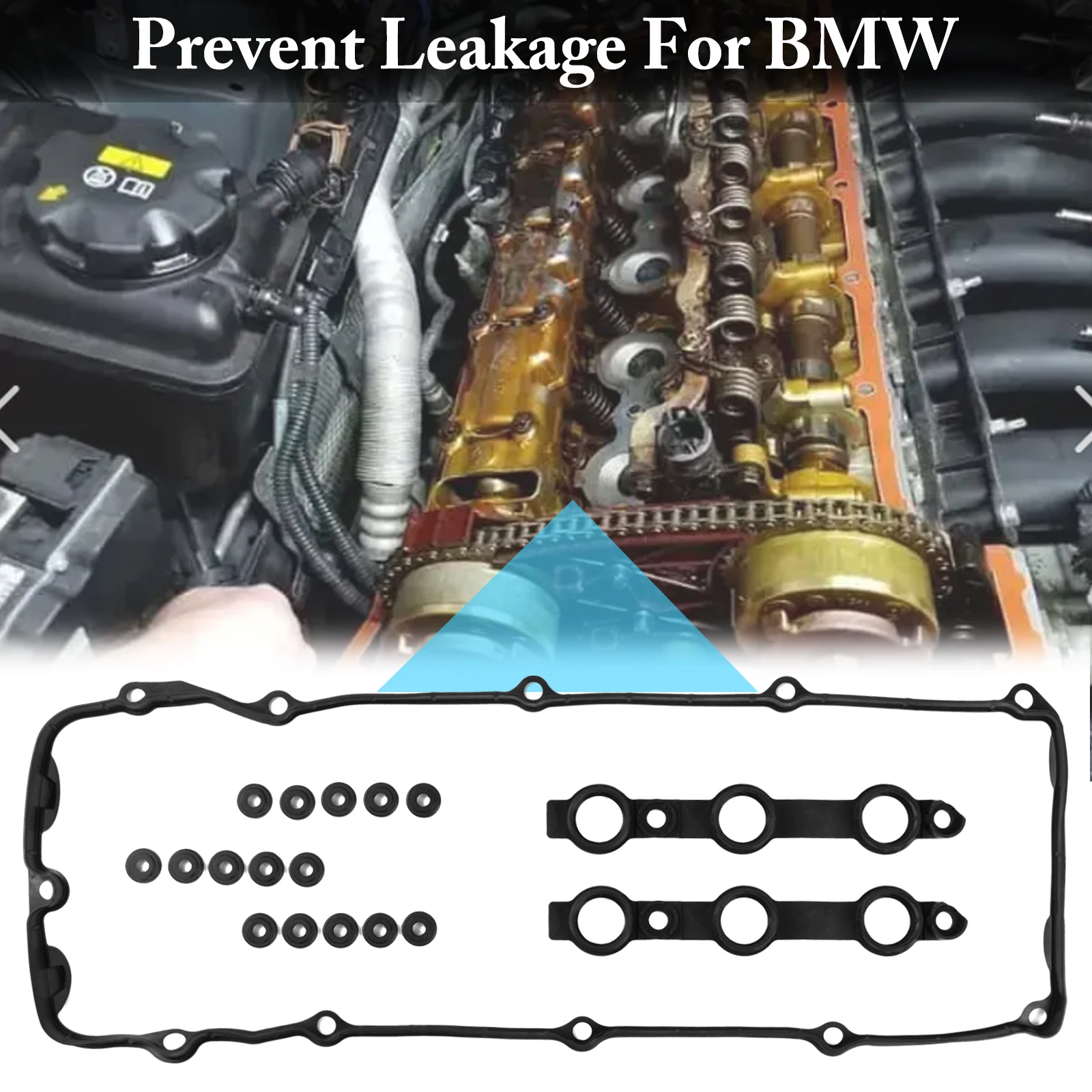 Car Engine Valve Cover Gasket Seal For BMW 3 5 7 Series X3 X5 Z3 Z4 00-06 325i 325 325xi 525i 730i M54 11129070990 11121437395