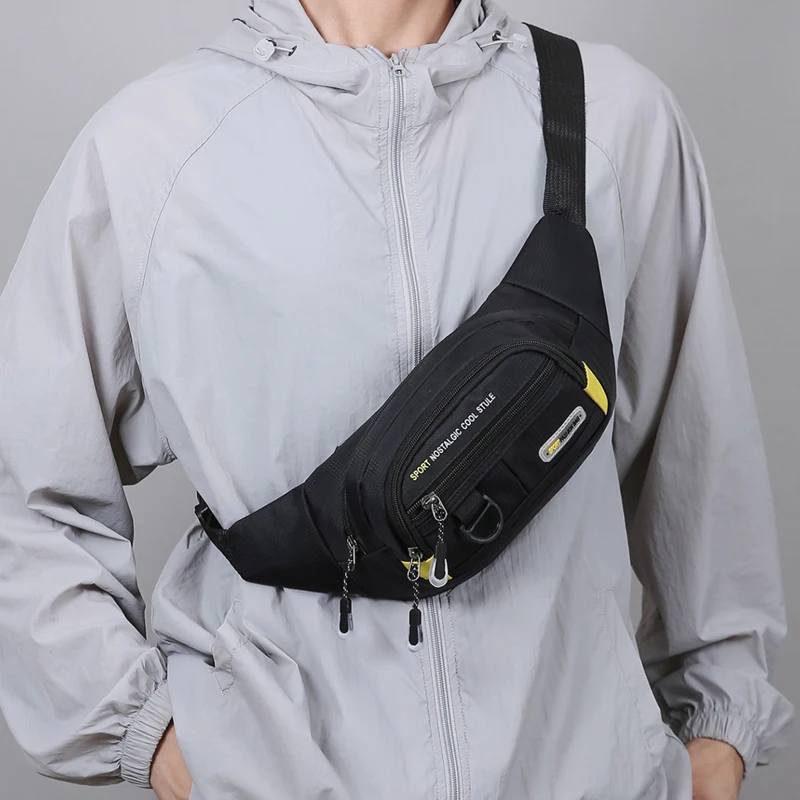 حقيبة رياضية للخصر على الصدر للجنسين - حزام قابل للتعديل، إغلاق بسحاب من النايلون المتين متعدد الجيوب، مناسبة للسفر والخارج #2