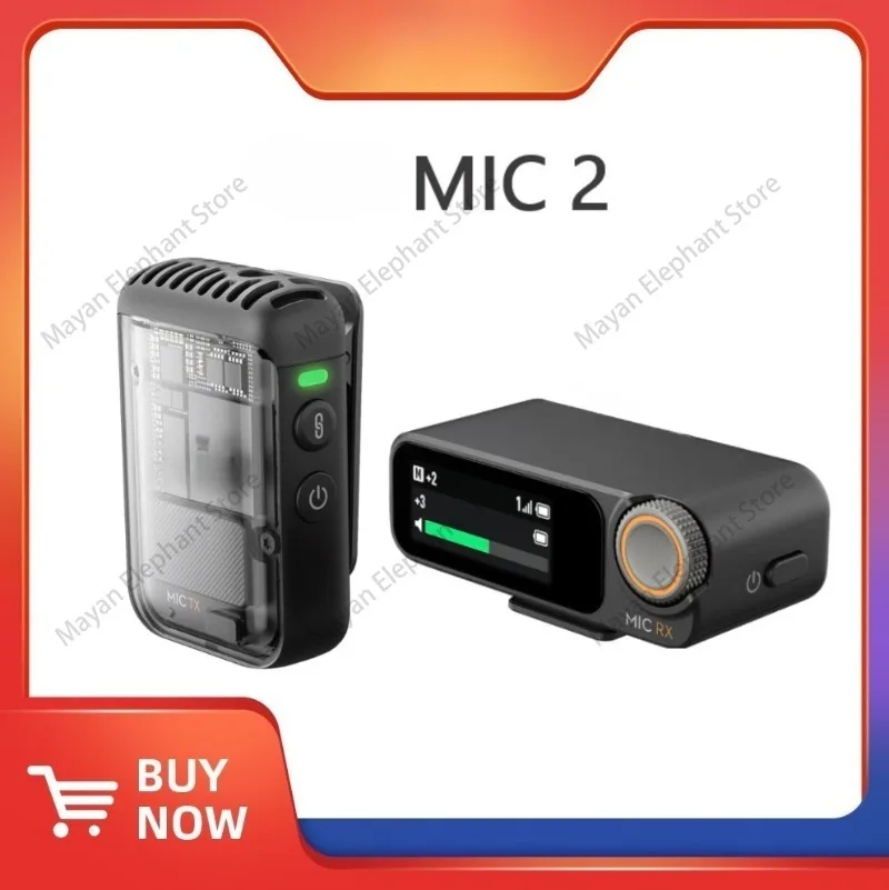 Mic 2  Wireless Microphone with Intelligent Noise Cancelling 32-bit Float Internal Recording Optimized Sound 250m Range