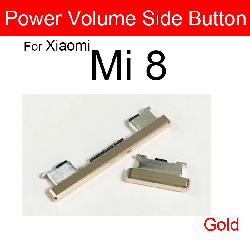 On/Off Power Button Volume Side Button For Xiaomi Mi 8 Mi 8 Se Mi 8 Lite 8Lite Power Key and Volume Key Button Repair Parts