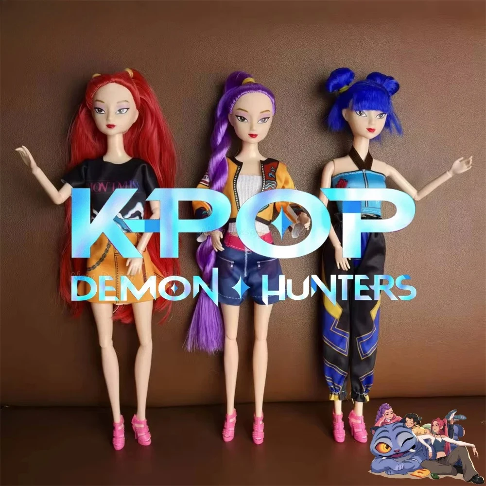 

New Anime Kpop Demon Hunters Doll PVC vinyl figurine Toy Doll 11 joints are movable