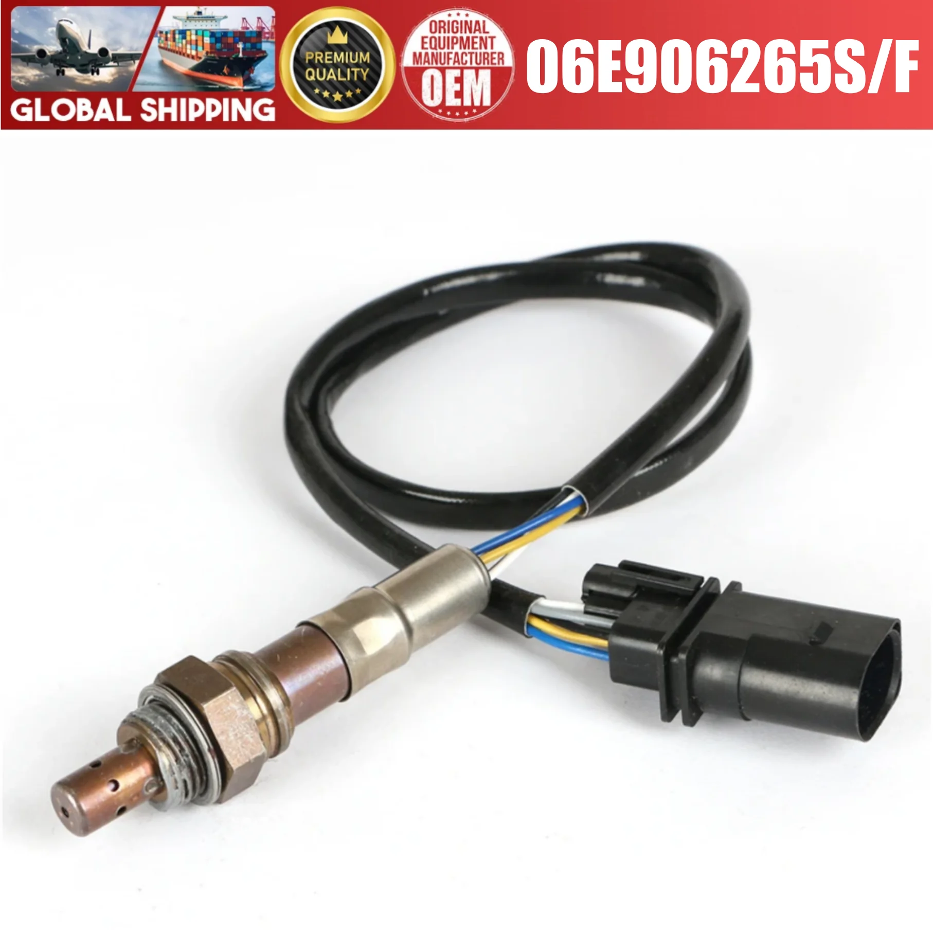 06E906265S/F 1pcs front Oxygen Sensor fit for Audi A4 A5 A6 A7 Q5 S4 S5 2.4 2.8 3.0L 3.2L 2005-2012