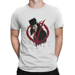 Oil Painting Men's T Shirt V For Vendetta Novelty Tees Short Sleeve Crew Neck T-Shirt Cotton Printing Clothing