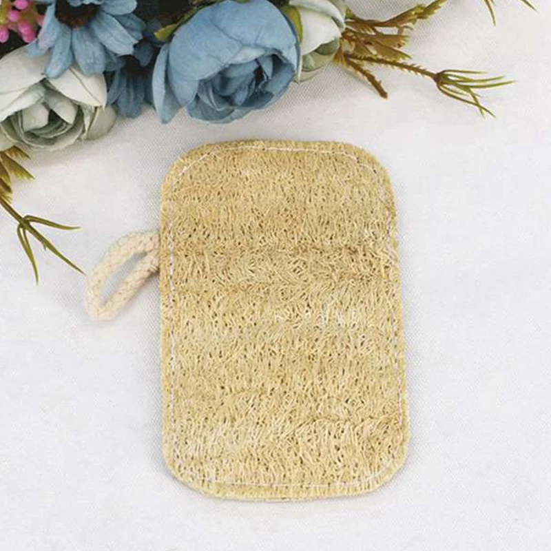 ABFW 6PCs Natural Loofah Luffa Sponge Dish Cleaning Brush Scrubber Kitchenware Cleaner Dishwashing Loofahs Scrub Pad