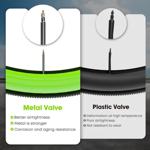 Imagen 2 del producto 10 Uds CYCLAMI bicicleta ultraligera TPU tubo interior 700C 18 23 25 28 30 32 bicicleta de carretera Material TPU neumático válvula Presta de Metal francés