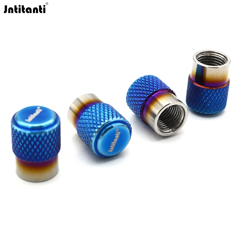 Jntitanti Customized Color Various style Gr.5 titanium Wheel Valve Stem Caps 4pcs for  Automobiles,Motorcycle