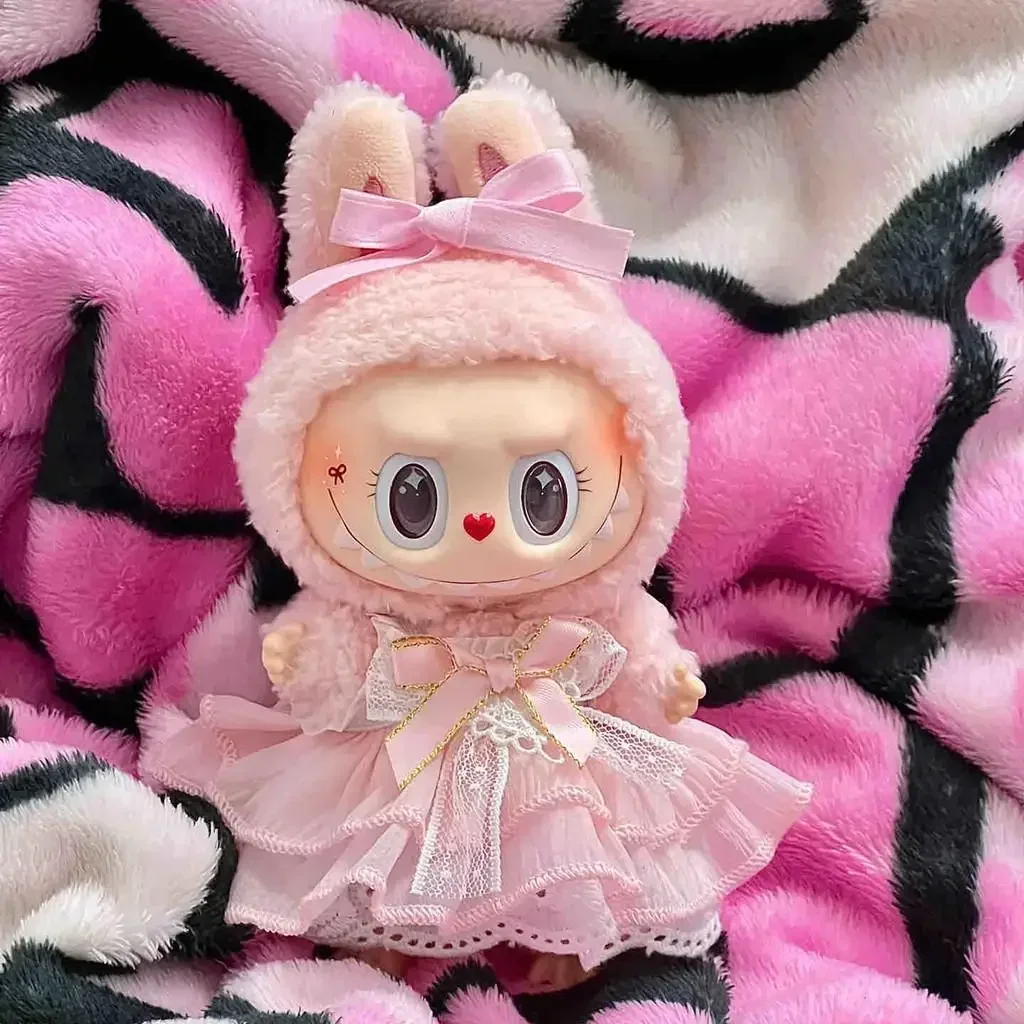 

For 17cm Labubu/mokoko Doll Clothes outfit Clothes Hoodies Doll Clothes Dolls Accessories Cute Decoration