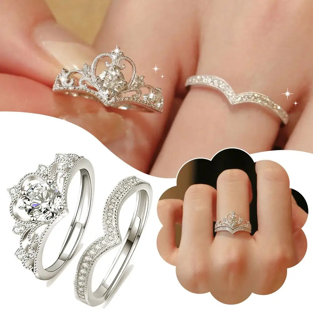 Prinzessin Hochzeit Offene Ins Stil Einfache Finger Einstellbare Geometrie Vintage Punk Ringe Unregelmäßige R3L4