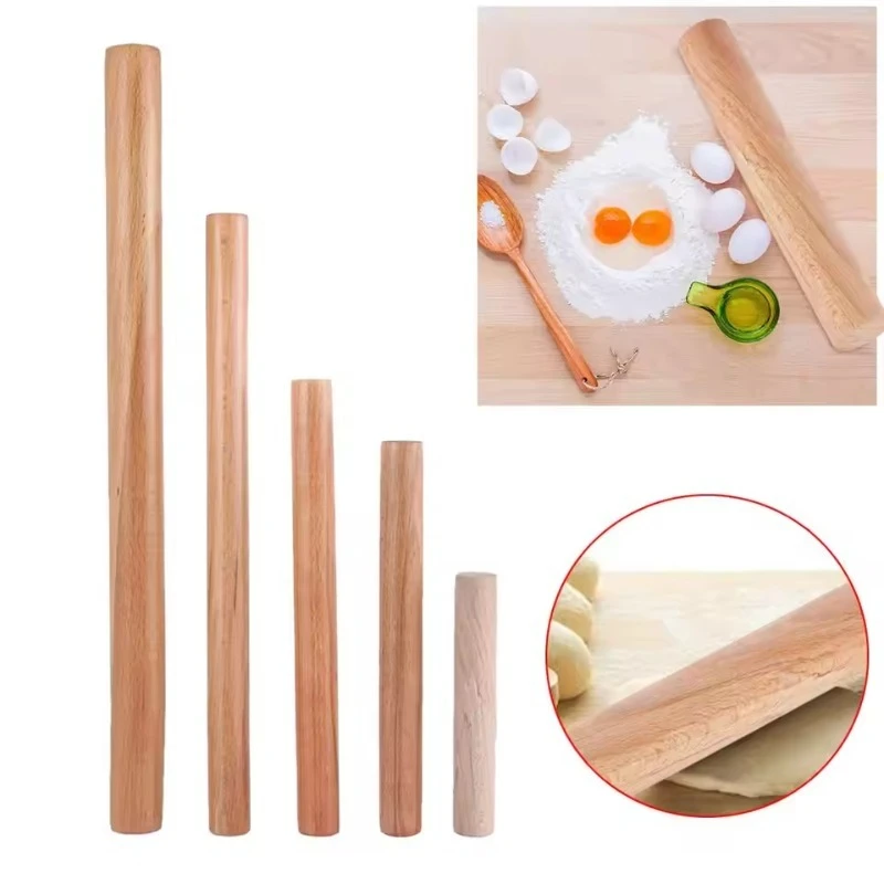 Multifunctional Kitchen Wooden Rolling Pin Set 5 Sizes 16cm/20cm/25cm/30cm/50cm Dough Roller Baking Cooking Accessory