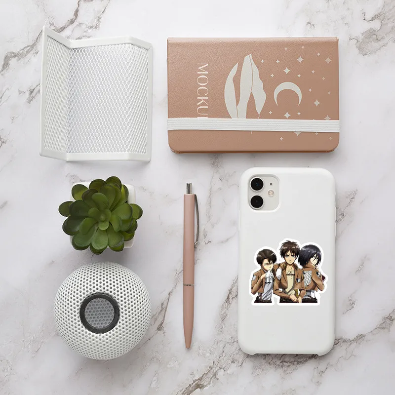 50PCS Anime Attack on Titan Graffiti Stickers for Bicycle Hand Account Pencil Case Decals