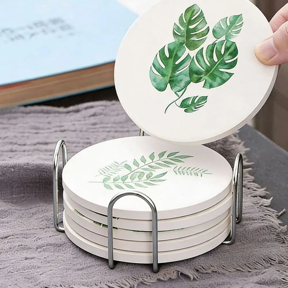 

New Metal Coaster Holder Modern Metal Coaster Stand Cup Placemat Storage Organizer Tabletop Use