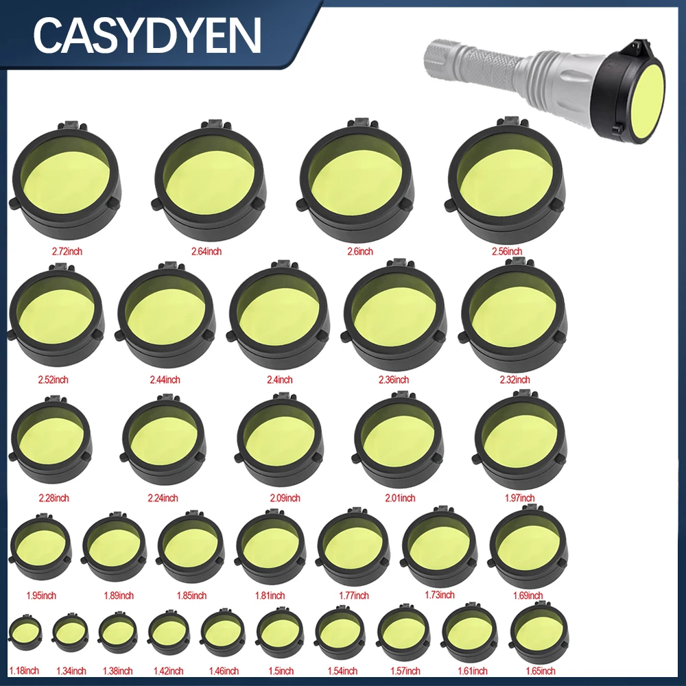 Cache-poussière mat pour lunette de visée, capuchon de protection rabattable pour objectif de télescope, calibres 30-67 mm